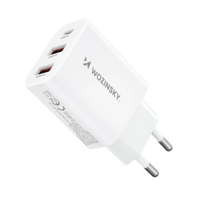Wozinsky CWCUCW 30W USB-C / 2 x USB-A Wandladegerät - Weiß