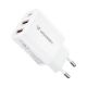 Wozinsky CWCUCW 30W USB-C / 2 x USB-A Wandladegerät - Weiß