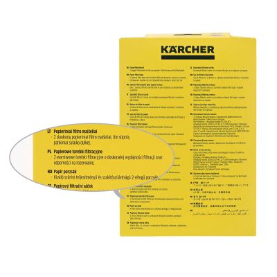 5. Kärcher Filterbeutel (Papier; KÄRCHER 6.904-322.0; 5 Stück)