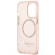 7. Guess Gold Outline Translucent MagSafe Hülle für iPhone 13 Pro Max – Rosa