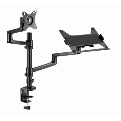 GEMBIRD Verstellbarer Schreibtischarm/Monitorhalterung + Notebookständer 17-32 Zoll, VESA 100x100 mm, bis zu 8 kg