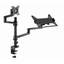 GEMBIRD Verstellbarer Schreibtischarm/Monitorhalterung + Notebookständer 17-32 Zoll, VESA 100x100 mm, bis zu 8 kg