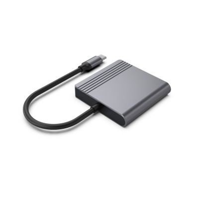 5. GEMBIRD USB-C auf HDMI + DP Adapter 4K 60Hz, Schwarz