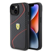 Ferrari FEHCP15SPTWK iPhone 15 6,1" schwarz/schwarzes Hardcase Twist Metal Logo
