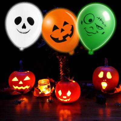 6. Halloween-LED-Dekorationsballons, 3 Stück