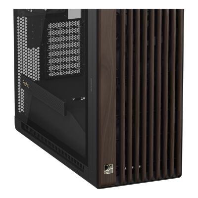 23. ASUS ProArt PA602 Wood Edition Modern Black – Midi-Tower mit Seitenwand aus gehärtetem Glas, Schwarz, Holz