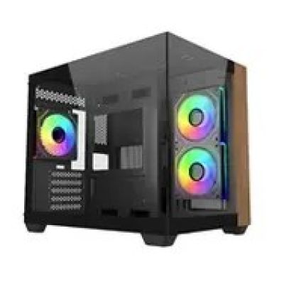 4. Cooler Master Elite 481 Mini-Tower aus Holz, Schwarz