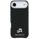 3. Karl Lagerfeld Karl & Choupette Head Pins Saffiano MagSafe Hülle für iPhone Air - Schwarz