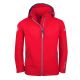 Trollkids Kids Kvalvika Jacket rote Softshelljacke mit Kapuze für Mädchen/Jungen (328-414)