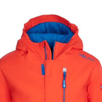 3. Trollkids Kinder Hallingdal Jacke Outdoor Orange/Navy (226-705)