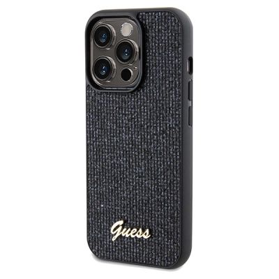 2. Guess Disco Metal Script Hülle für iPhone 14 Pro Max – Schwarz