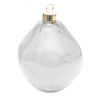 8. LED-Tropfenleuchte aus Glas, 10 cm, silber