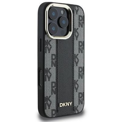 4. DKNY Checkered Pattern Magsafe Hülle für iPhone 16 Pro – Schwarz