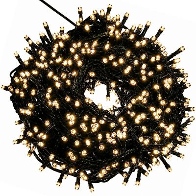 2. SOLAR-LICHTERKETTE 480 LED 13 FUNKTIONEN USB WARMWEISS