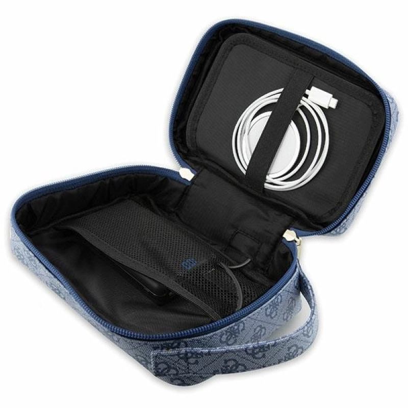 5. Guess Bag GUHBP4RPSB Organizer blau/blau 4G bedruckte Streifen