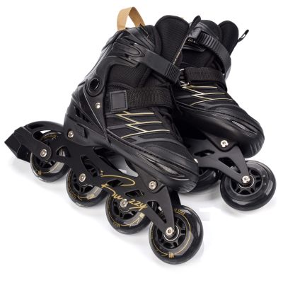 6. Meteor M 34-38 Buzzy Rollschuhe Schwarz/Gold