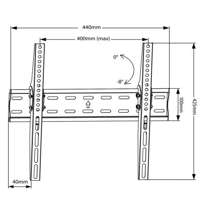 6. Maclean MC-862 TV-Wandhalterung (Wandmontage; 26" - 55"; max. 40 kg)