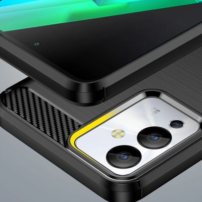 6. Carbon Case Hülle für Infinix Note 12i flexible Silikon Carbon Hülle schwarz