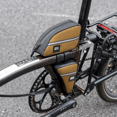 4. Rockbros Triangle Bike Rahmentasche 0.3l - Braun