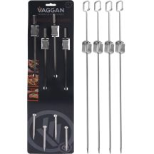 Spieße für Schaschlik, 4 Stück, Länge 40,5 cm, Edelstahl