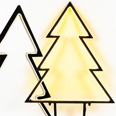 7. Neon-Weihnachtsbaum mit 190 LEDs, Timer und 8 Funktionen, 53 x 75 cm, Farbe: Luca, warmweiß