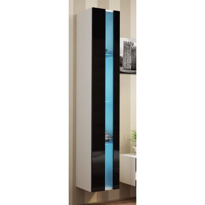 VIGO NEU 180/40/30 weiß/schwarz Hochglanzregal