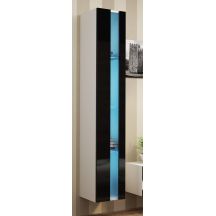 VIGO NEU 180/40/30 weiß/schwarz Hochglanzregal