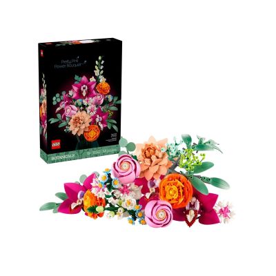 12. LEGO ICONS 10342 Botanik – Wunderschöner Strauß rosa Blüten