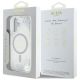 8. Guess HC Resin Bottom Glitter MagSafe iPhone 16 Hülle - Silber