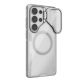 3. Nillkin Iceblade Prop Magnethülle mit Kameraabdeckung und Ständer, kompatibel mit MagSafe für Samsung Galaxy S26 Ultra – Transparentgrau