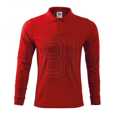 5. Malfini Single J. LS M MLI-21107 rotes Poloshirt