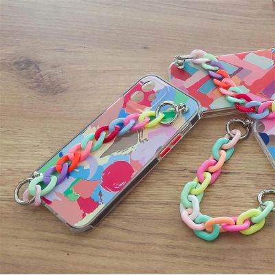 7. Color Chain Case Gel flexible elastische Hülle mit Kettenanhänger für Xiaomi Redmi Note 10 / Redmi Note 10S mehrfarbig (3)