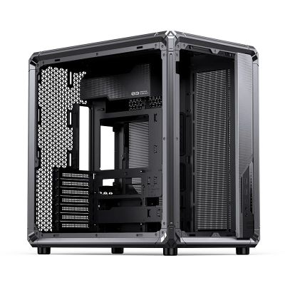45. Jonsbo X400 PC-Gehäuse, Midi-Tower, ATX, gehärtetes Glas – grau