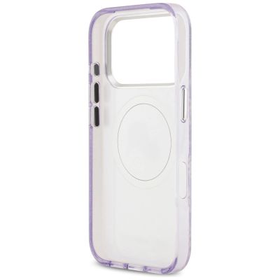 7. Karl Lagerfeld IML Glitter Karl & Choupette Heads Logo MagSafe Case für iPhone 17 Pro - Lila