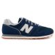 Herren-Sportschuhe New Balance 373, marineblaue Sneaker aus Leder
