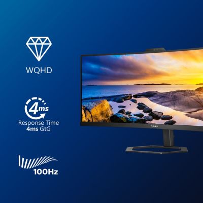 4. Philips | 34E1C5600HE/00 | 34 Zoll | VA | 3440 x 1440 Pixel | 21:9 | 4 ms | 300 cd/m² | Schwarz | 1 HDMI-Anschluss | 100 Hz