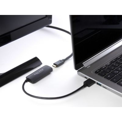 4. DeLOCK Adapter HDMI-A Stecker auf USB Typ-C Buchse schwarz