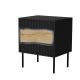 INSERTO Nachttisch, 2 Stück, 50 x 40 x 61,5 mm, schwarz + LED