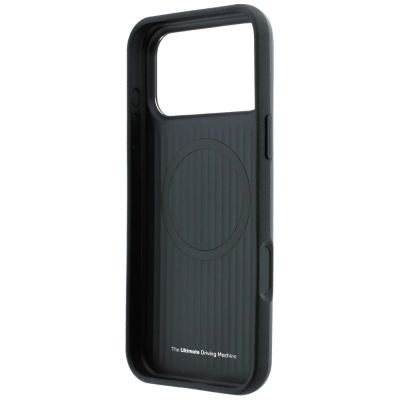 7. BMW M Blue Perfo Metal Logo MagSafe Hülle für iPhone 18 Pro Max / 17 Pro Max - Grau