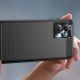 5. Carbon Case für Motorola Moto G13 flexible Silikon-Carbon-Hülle schwarz