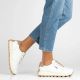 8. Leder-Plateau-Sneaker, weiß, Filippo DP7498