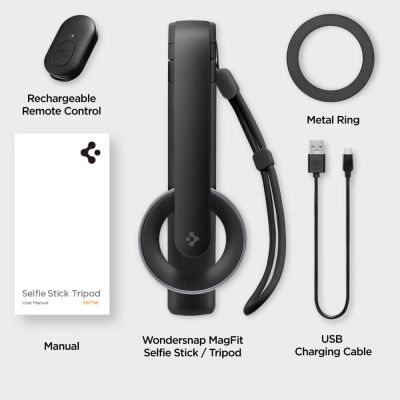 12. Spigen S571W MagSafe Bluetooth-Selfie-Stick mit Stativ – Schwarz
