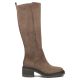 2. Damen-Wildlederstiefel mit Blockabsatz in Taupe Filippo DKZ8310
