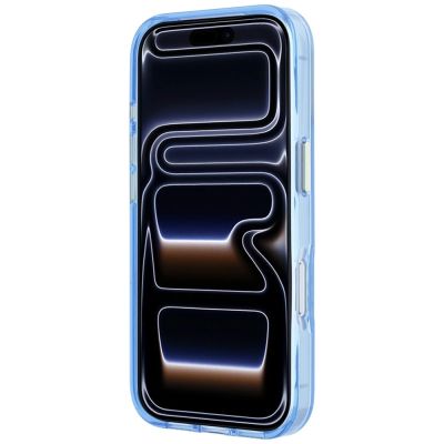 5. Guess IML 4G Script Metallhülle für iPhone 18 Pro Max / 17 Pro Max – Hellblau