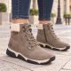 8. Gefütterte Damen-Lederboots im Trekking-Stil, braun, Rieker 45925-25