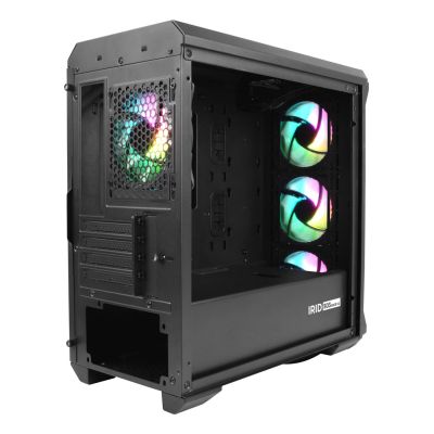 49. NATEC Genesis Irid 503 ARGB NPC-1559 Gehäuse (Micro-ATX, Mini-ITX; Schwarz)