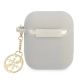 2. Guess, GUA2LSC4EG AirPods Cover grau/grau Silikon Charm 4G Collection