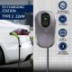 9. Qoltec EV-Ladestation 2in1 Typ 2 22kW Wi-Fi LCD RFID 3-Phasen-Wanddose 5m