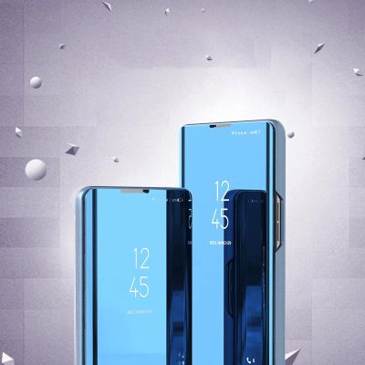 3. Clear View Case Cover für Samsung Galaxy A22 4G blau