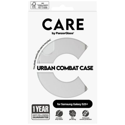 4. CARE by PanzerGlass Flagship Urban Combat Schutzhülle für Samsung Galaxy S25+ - Transparent